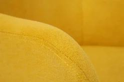 New Miliboo Set de 2 taburetes de cocina efecto aterciopelado amarillo mostaza 65 cm AMIKA