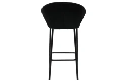 Discount Miliboo Set de 2 taburetes de cocina de diseño de terciopelo negro 68 cm DALLY