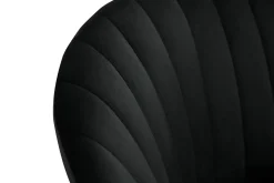 Discount Miliboo Set de 2 taburetes de cocina de diseño de terciopelo negro 68 cm DALLY