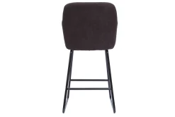 Sale Miliboo Set de 2 taburetes de cocina efecto aterciopelado gris oscuro 65 cm de altura AMIKA