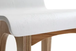 Clearance Miliboo Set de 2 taburetes de cocina nórdicos madera clara y blanco 65 cm BALTIK