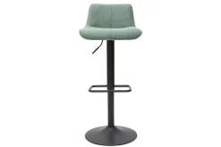 Cheap Miliboo Set de 2 taburetes de cocina regulables de tejido efecto aterciopelado texturizado verde celadón y metal negro BOOST
