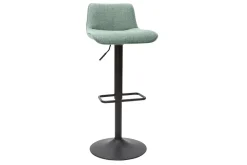 Cheap Miliboo Set de 2 taburetes de cocina regulables de tejido efecto aterciopelado texturizado verde celadón y metal negro BOOST