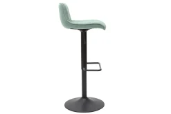 Cheap Miliboo Set de 2 taburetes de cocina regulables de tejido efecto aterciopelado texturizado verde celadón y metal negro BOOST