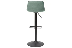 Cheap Miliboo Set de 2 taburetes de cocina regulables de tejido efecto aterciopelado texturizado verde celadón y metal negro BOOST