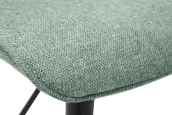 Cheap Miliboo Set de 2 taburetes de cocina regulables de tejido efecto aterciopelado texturizado verde celadón y metal negro BOOST