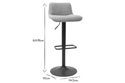 Cheap Miliboo Set de 2 taburetes de cocina regulables de tejido efecto aterciopelado texturizado verde celadón y metal negro BOOST