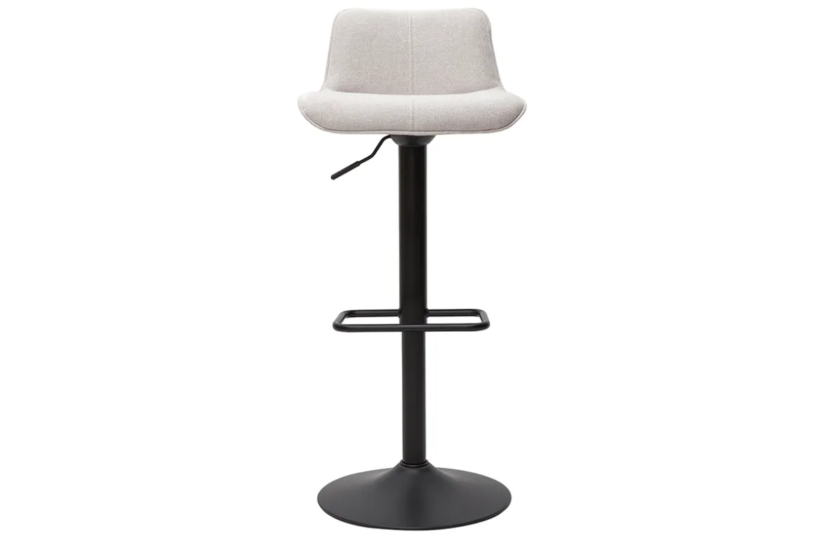 Cheap Miliboo Set de 2 taburetes de cocina regulables y giratorios 360º de tejido efecto aterciopelado beige y metal BOOST