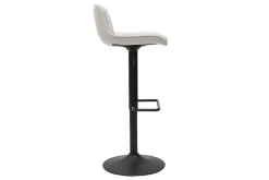 Cheap Miliboo Set de 2 taburetes de cocina regulables y giratorios 360º de tejido efecto aterciopelado beige y metal BOOST