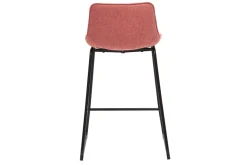 Cheap Miliboo Set de 2 taburetes de cocina fijos efecto aterciopelado texturizado terracota con pata de metal 65 cm BOOST