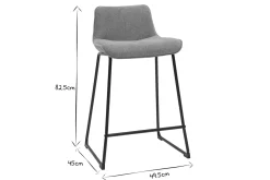 Cheap Miliboo Set de 2 taburetes de cocina fijos efecto aterciopelado texturizado terracota con pata de metal 65 cm BOOST