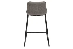 Sale Miliboo Set de 2 taburetes de cocina efecto aterciopelado texturizado gris y metal 65 cm BOOST