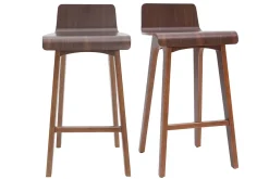 Sale Miliboo Set de 2 taburetes de cocina nórdicos nogal 65 cm BALTIK