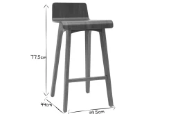 Sale Miliboo Set de 2 taburetes de cocina nórdicos nogal 65 cm BALTIK