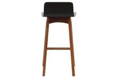 Cheap Miliboo Set de 2 taburetes de cocina nórdicos nogal y negro 65 cm BALTIK