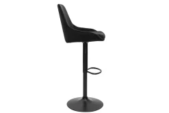 Clearance Miliboo Set de 2 taburetes de cocina de diseño ajustables 360º de terciopelo azul petróleo y metal negro HOLO