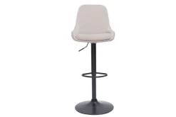 Online Miliboo Set de 2 taburetes de cocina de diseño ajustables 360º de terciopelo topo y metal negro HOLO