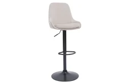 Online Miliboo Set de 2 taburetes de cocina de diseño ajustables 360º de terciopelo topo y metal negro HOLO