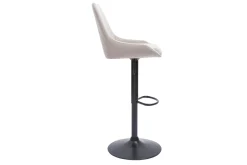 Online Miliboo Set de 2 taburetes de cocina de diseño ajustables 360º de terciopelo topo y metal negro HOLO