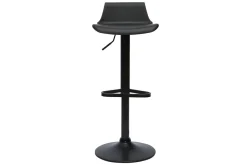Clearance Miliboo Set de 2 taburetes de cocina de diseño negro ajustables 360º KRONOS