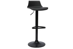 Clearance Miliboo Set de 2 taburetes de cocina de diseño negro ajustables 360º KRONOS