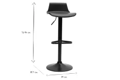 Clearance Miliboo Set de 2 taburetes de cocina de diseño negro ajustables 360º KRONOS
