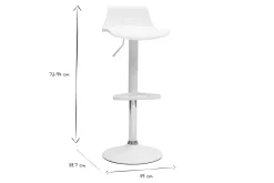 Best Sale Miliboo Set de 2 taburetes de cocina de diseño blancos ajustables 360º KRONOS