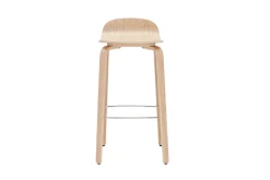 Outlet Miliboo Set de 2 taburetes de cocina nórdicos de madera de roble 68 cm OBRA