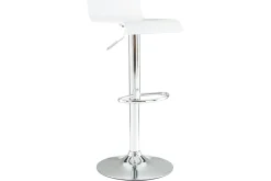 Shop Miliboo Set de 2 taburetes de cocina blancos con madera y acero cromado SURF V2