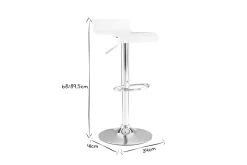 Shop Miliboo Set de 2 taburetes de cocina blancos con madera y acero cromado SURF V2