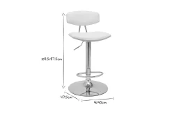 Outlet Miliboo Set de 2 taburetes de cocina de diseño regulable blanco y madera clara VASCO
