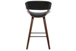 Store Miliboo Set de 2 taburetes de cocina de diseño negro con madera oscura 65 cm SYRAH