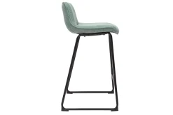 Best Sale Miliboo Set de 2 taburetes de cocina fijos efecto aterciopelado texturizado color celadón con pata de metal 65 cm BOOST