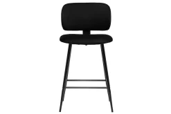 Hot Miliboo Set de 2 taburetes de cocina negros de terciopelo y metal 70 cm ATRIUM