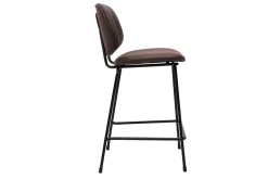Best Sale Miliboo Set de 2 taburetes de cocina marrón envejecido y metal negro 65 cm BARNET
