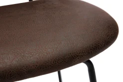 Best Sale Miliboo Set de 2 taburetes de cocina marrón envejecido y metal negro 65 cm BARNET