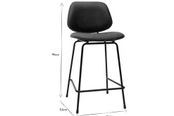 Best Sale Miliboo Set de 2 taburetes de cocina marrón envejecido y metal negro 65 cm BARNET