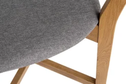 Best Miliboo Set de 2 taburetes de cocina de madera de roble clara y tejido gris jaspeado 65 cm LUCIA
