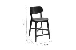 Shop Miliboo Set de 2 taburetes de cocina de madera de roble clara y tejido beige 65 cm LUCIA