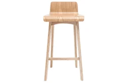Shop Miliboo Set de 2 taburetes de cocina nórdicos madera clara 65 cm BALTIK