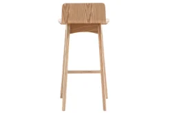 Shop Miliboo Set de 2 taburetes de cocina nórdicos madera clara 65 cm BALTIK