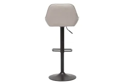 Flash Sale Miliboo Set de 2 taburetes de cocina ajustable de tela beige y metal negro RONNIE