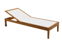 Cheap Miliboo Set de 2 tumbonas blanco y madera maciza NAVEEN