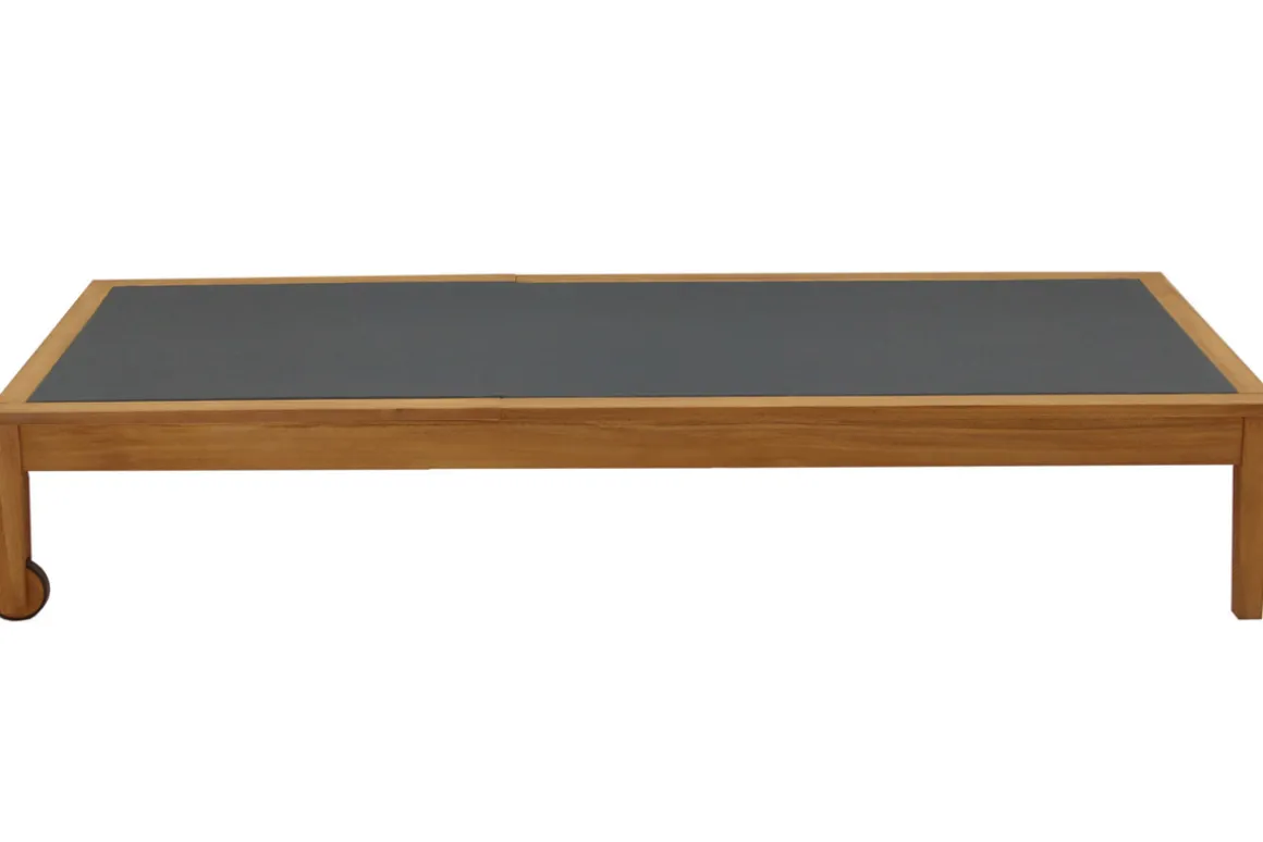 Flash Sale Miliboo Set de 2 tumbonas gris oscuro y madera maciza NAVEEN