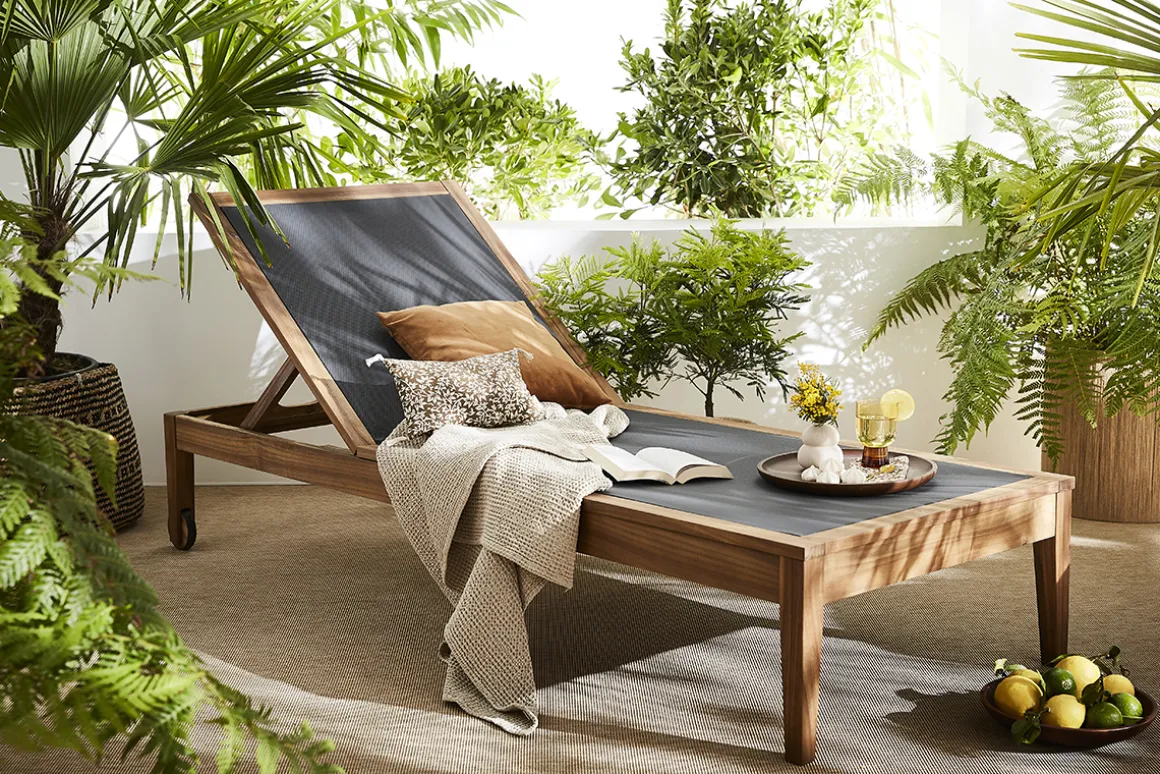 Flash Sale Miliboo Set de 2 tumbonas gris oscuro y madera maciza NAVEEN