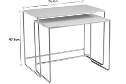 Clearance Miliboo Set de 2 mesas de centro nido blanco y dorado WESS
