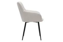 Flash Sale Miliboo Set de 2 sillas acolchadas de diseño de tejido efecto aterciopelado texturizado beige y metal negro MONTERO