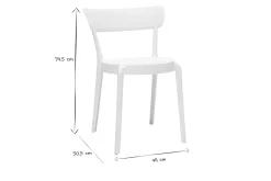 Best Miliboo Set de 2 sillas apilables de plástico blanco para interior/exterior RIOS