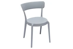 Store Miliboo Set de 2 sillas apilables de plástico gris para interior/exterior RIOS