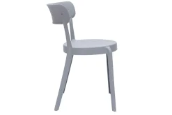 Store Miliboo Set de 2 sillas apilables de plástico gris para interior/exterior RIOS